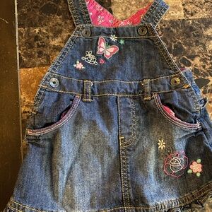 Baby girl butterfly overalls
